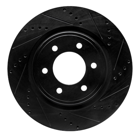 Dynamic Friction Co DFC Brake Rotor - Drilled and Slotted - Black 633-54287R