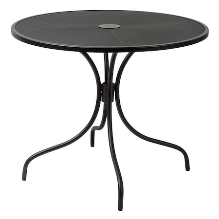 Bfm Seating Barnegat Dining Height Table 36in Round E-Coated, Powder Coated Micro-Mesh Steel SU36RBL-D