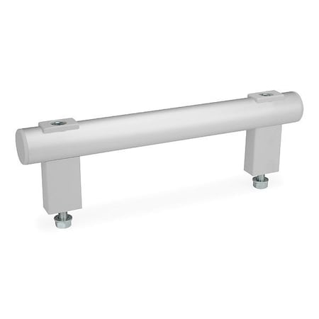 J.W. Winco Pull Handle, Silver, Aluminum, 8 13/16 in L 666.1-1.18-5/16X18-10.00-ELG