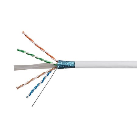 Zoro Select Data Cable, 1000 ft. L, White Jacket 18593