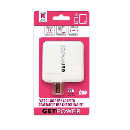 Boss Tech Products DUAL USB AC ADAPTER WHT GP-AC2USB-PD