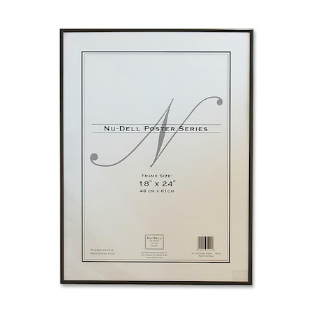 Nudell Nu-Dell 31222 Metal Poster Frame Plastic Face 18 x 24 Black 31222