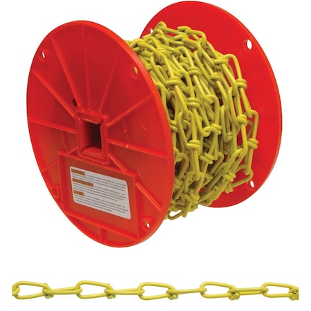 Campbell No.2/0 50 ' Yellow Poly-Coated Low-Carbon Steel Coil Chain PD0722087N