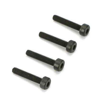 Dubro Products 2.0 mm x 6 in. Socket Head Cap Screws, Black Oxide, 4PK DUB2112