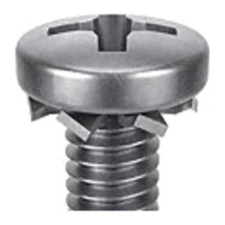 Zoro Select #10-24 x 3/8 in Phillips Pan Machine Screw, Passivated 18-8 Stainless Steel, 25 PK 1-PPE-10C-37