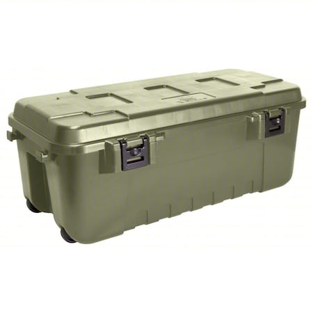 Plano Stackable Storage Trunk W/ Lid, 27 gal, 37-1/2 in L x 18 in W x 14 in H, Green, Plastic PLA19OD
