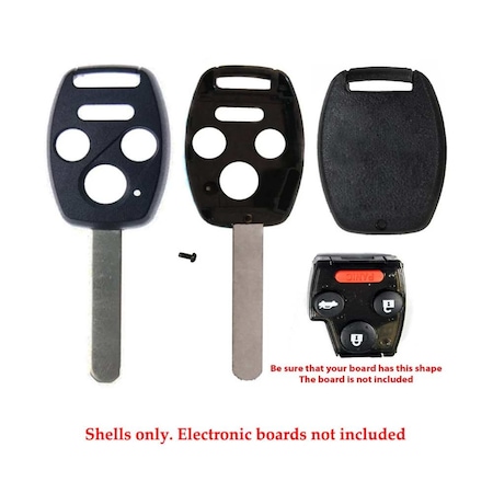 Aks Keys 2003 - 2013 Honda Remote Key Shell 4B W/ Chip Holder RS-HONDA-18