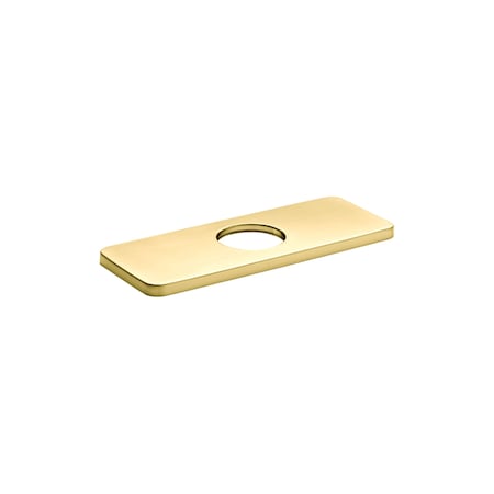Hansgrohe E&S Accessories Base Plate for Modern Single-Hole Faucets, 6" in Brushed Gold Optic 04565250
