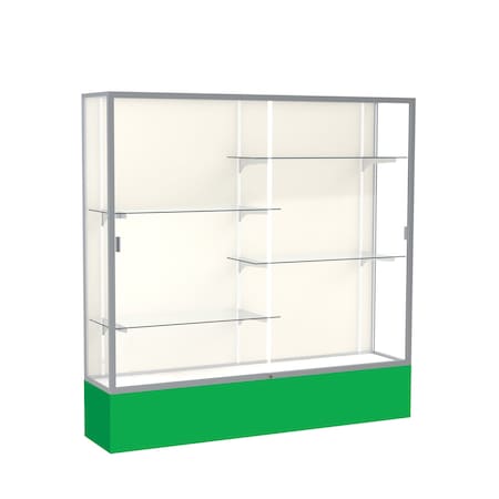 Ghent Spirit Floor Display Case 72x72x16, Plaque, Satin 376PB-SN-KG