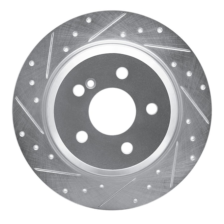 Dynamic Friction Co DFC Brake Rotor - Drilled and Slotted - Silver 631-63078L