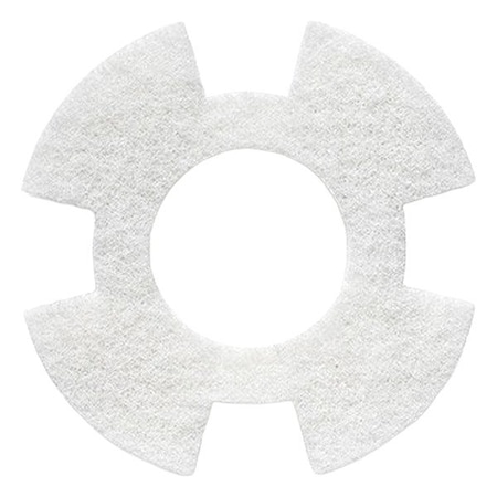 Tennant Scrubbing Pad, 7 in dia, White 4212027