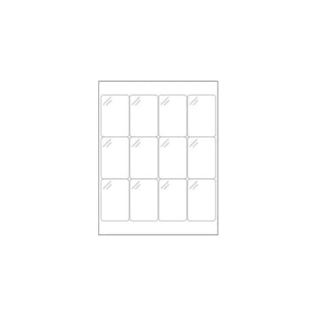 Bubblefast 2 x 3 Crystal Clear Rectangle Laser Labels-12 Labels per Sheet BFLL240CL