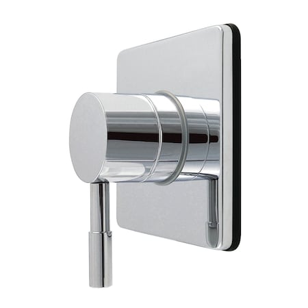 Kingston Brass Single-Handle Six-Way Diverter Valve with Square Trim Kit, Polished Chrome KS4041DL