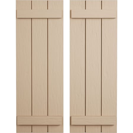 Ekena Millwork Rustic Three Board Joined Board-n-Batten Rough Sawn Faux Wood Shutters, 16 1/2W x 28H, PR SHUBJS16X28RSPR