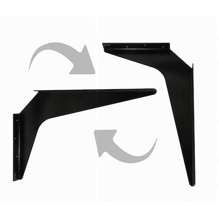 Csh 15in x 21in Black Workstation HD Reversible Brackets 1000 lb. Capacity 1 Set 15.B08-15211-2K4