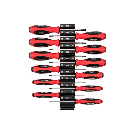 Tekton Torx Screwdriver Set with Modular Organizers - 4 Inch Shanks, 12-Piece (T6 - T45) DWT90100
