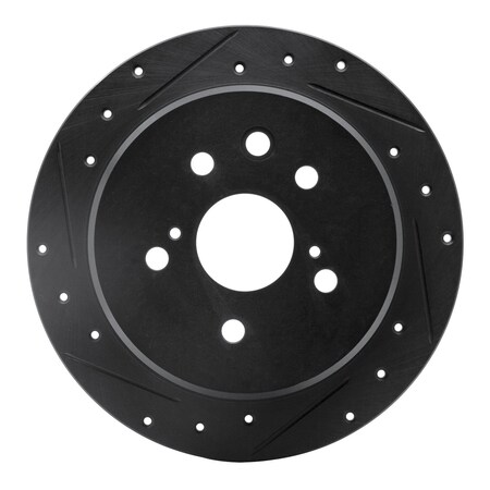 Dynamic Friction Co DFC Brake Rotor - Drilled and Slotted - Black 633-75016L