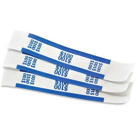 Coin-Tainer Currency Strap, 100, Blue, PK1000 216070C08