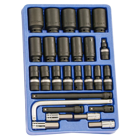 Genius Tools 27 Piece Drive Impac Socket Set. MS-027S