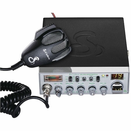 Cobra Electronics CB Radio, 4W, 7-19/32"W, Black CCBP29LTNW