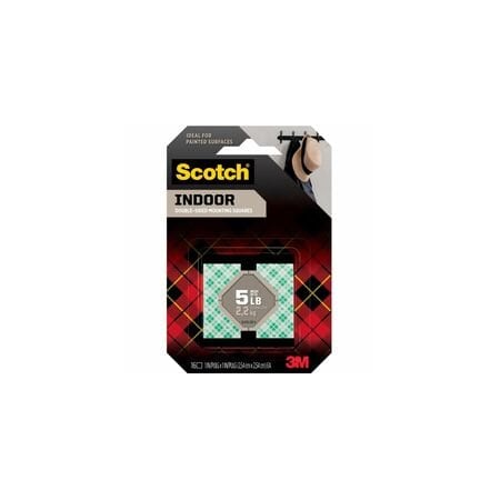 Scotch Permanent High-Density Foam Mounting Tape, 1" Squares, Double-Sided, Holds Up to 5 lbs, White, 16PK 111P