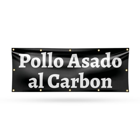 Signmission Pollo Assado al Carbon, 48 Inch x 120 Inch, Vinyl Banner B-120-30811