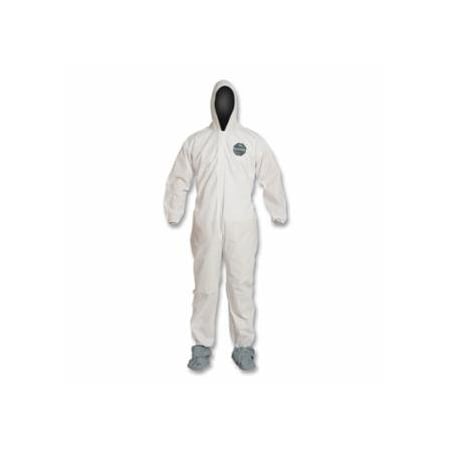 Dupont Proshield 10 Coverall, Attached Hood and Boots, Elastic Wrist and Ankles, Zipper Front, Storm, 25PK 251-PB122SW-2XL