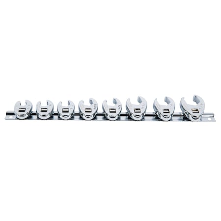 Sunex 3/8" Drive, SAE, SAE Crowfoot Wrench Set, 8 pcs., 3/8" Drve, Flare Nut 9708