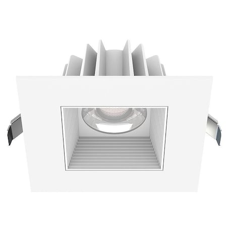 Westgate SNAP-IN 4in SQUARE RECESS LIGHT 15W 5CCT 1200LM C90 DIM SMOOTH/BAFFLE WH, 27K/30K/35K/40K/50K, White SDL4S-SB-MCT5-WH