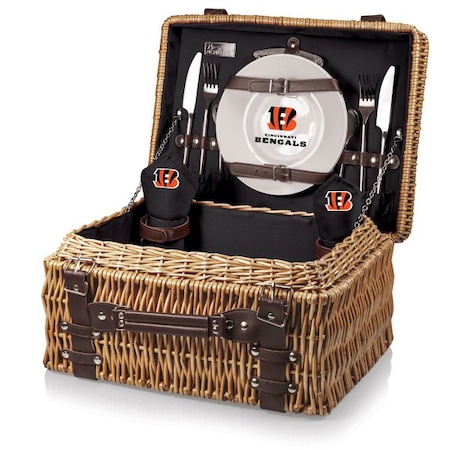 Picnic Time Family Of Brands NFL Cincinnati Bengals - Champion Picnic Basket 208-40-179-074-2