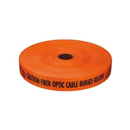 Empire Level CAUTION FIBER OPTIC CABLE BURIED BELOW -Non Detectable Orange Utility 811 Tape 3in x 6000ft 28-031