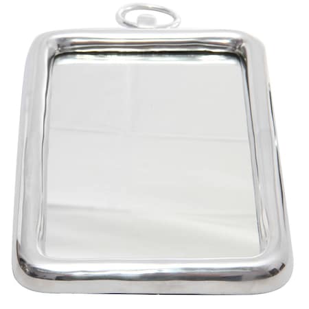 Homeroots 18" Silver Aluminum Framed Accent Mirror 485129