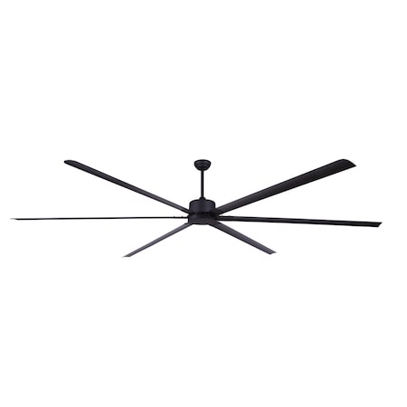 Canarm Ceiling Fan, 120 in Blade Dia, 6 Blades, 5 Speeds, 120V AC, Matte Black CP120BK