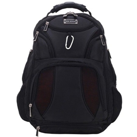 Eco Style 16" Laptop Backpack, Black EJSS-BP16-CF