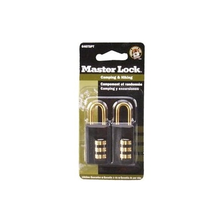 Master Lock Co Combo 3 Dial Luggage Padlock, 2PK 646T