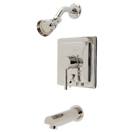 Kingston Brass Single-Handle Pressure Balanced Tub and Shower Faucet, Polished Nickel KB86560DL
