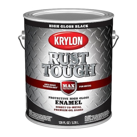 Krylon Rust Tough Enamel, Black, Gloss, 1G K09730008