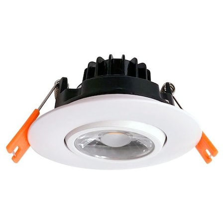 Westgate SNAP-IN 3in ROUND GIMBAL LIGHT 7W 5CCT 600LM C90 DIM, WH, 27K/30K/35K/40K/50K, White RDL3S-ADJ-MCT5-WH