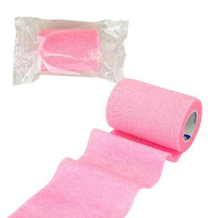 Dynarex Sensi Wrap, Self-Adherent Wrap - Latex Free, 1"x5 Yards Pink, 30PK 3310