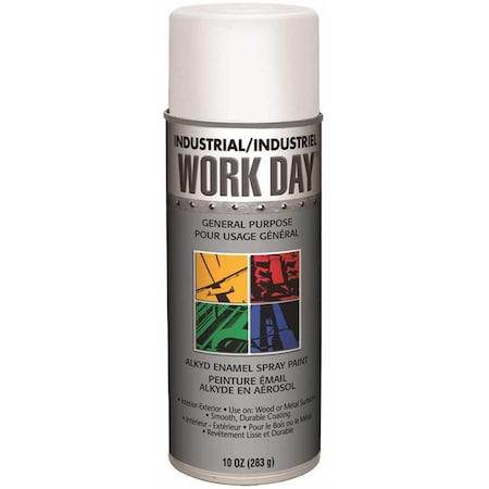 Sherwin-Williams A04422000 10 oz Krylon Spray Enamel Can, Flat White 800230