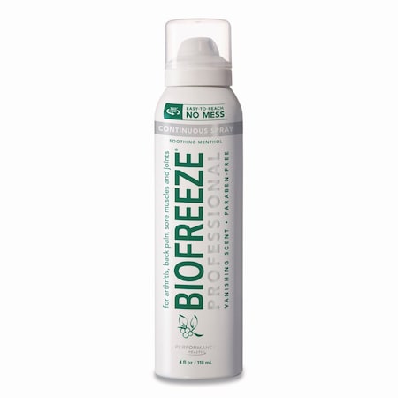 Biofreeze Professional Colorless Topical Analgesic Pain Reliever Spray, 4 oz Spray Bottle 13422