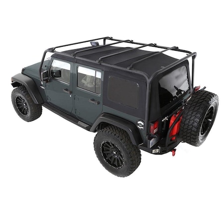 Smittybilt 0718 WRANGLER JK  4 DOOR SRC ROOF RACK  300 LB RATING  BLACK TEXTURED 76717