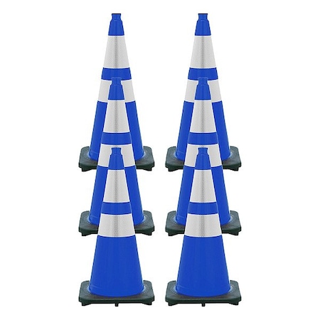 Mr. Chain Traffic Cone, Blue, 28 in H, PVC 93278-6
