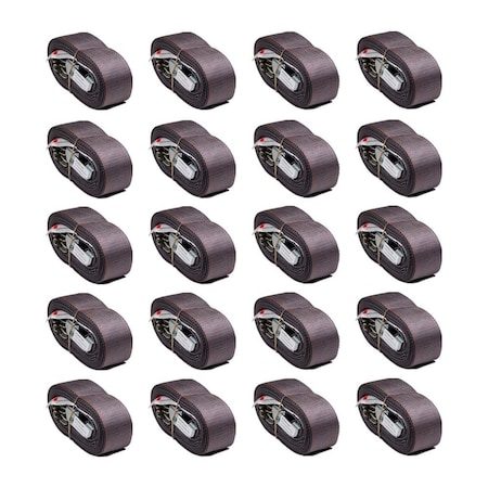 Mytee Products E Track Cam Buckle Strap w/ Spring E Fitting 2in x 16ft, 20PK ETKRS16Cx20