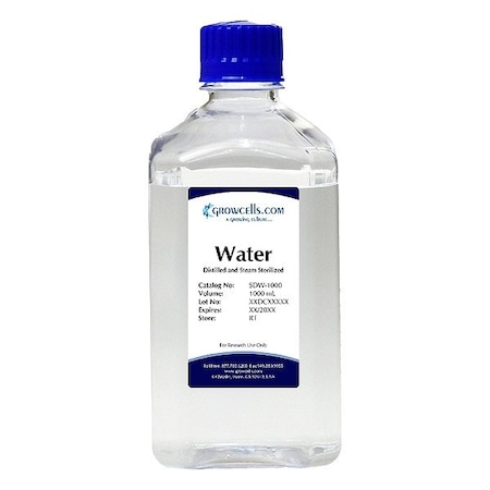 Growcells Water - Sterile Distilled, 12x 1L SDW-1000-12
