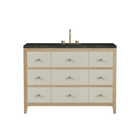 James Martin Vanities Celeste 48" Single Vanity, Sunwashed Oak with Embossed Shagreen, w/ 3 CM Phantome Eclos Top D604-V48-SHG-3PHT