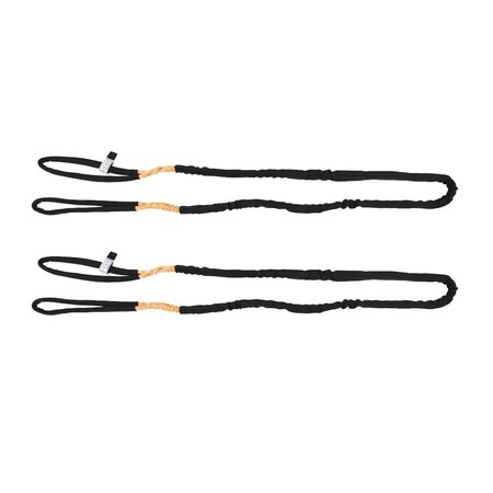 Mytee Products 2PK 3/8in x 6ft Orange Eye & Synthetic Super Slings WLL Vertical 3500/ Choker 2975/ Basket 7000 lbs, 2PK SSL-38-6x2