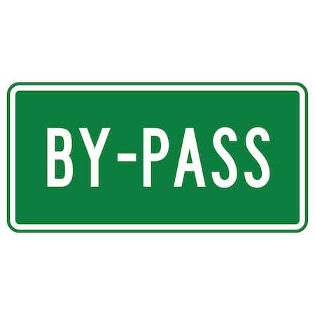 Sign Solutions Usa Traffic Sign, 30 in Width, Aluminum Sign, Horizontal Rectangle DUS12HWT3015M4-2GW