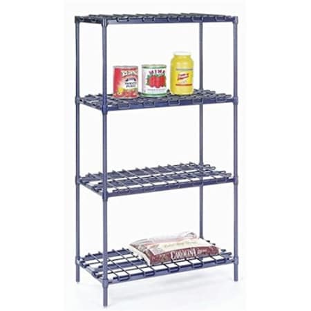 Tosafos Heavy Duty Starter Shelf Unit - Poly-Z-Brite - 24 x 36 x 63 in. TO3097281