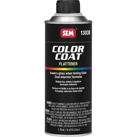 Sem Color Coat Flattener, 1 pt Can, Opaque White, Liquid 13038